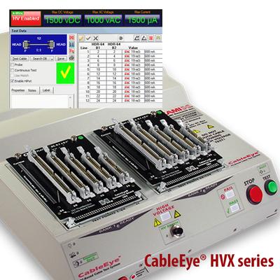 CableEye® HiPot Cable & Harness Test Systems - continuity, resistance, diodes, dielectric breakdown, insulation resistance, intermittent connectio